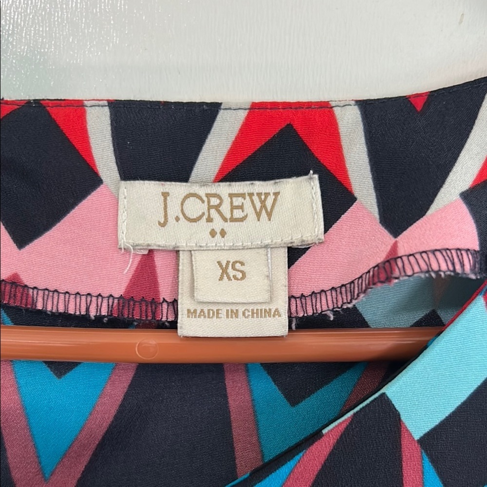 J- crew Geometric Patterned Top - Multicolor - Picture 2 of 9